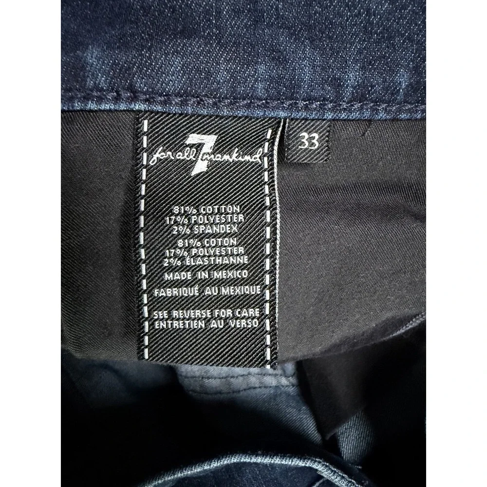 7 For All Mankind Austyn Relaxed Straight Leg Jeans Blue Dark Wash Mens 35x30